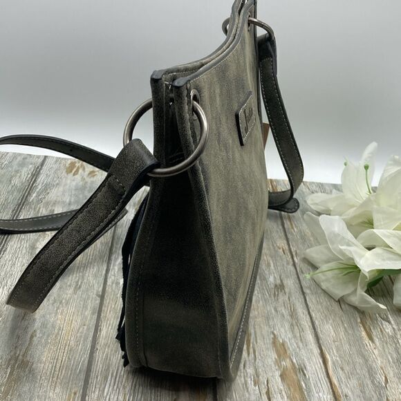 Justin Western Cowgirl Country Leather Fringe Crossbody Bag Purse - Picture 10 of 14